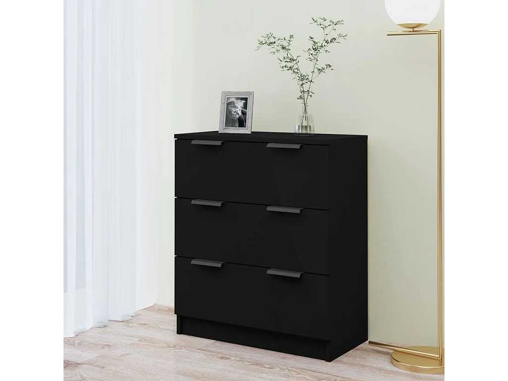 Aparador 60x30x70 cm derivados de madeira preto