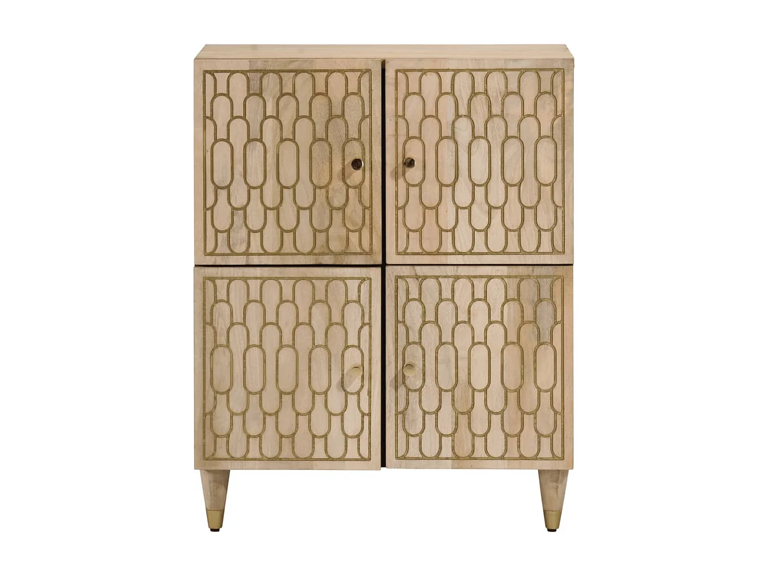 Armoire latérale 60x33x75 cm bois massif de manguier