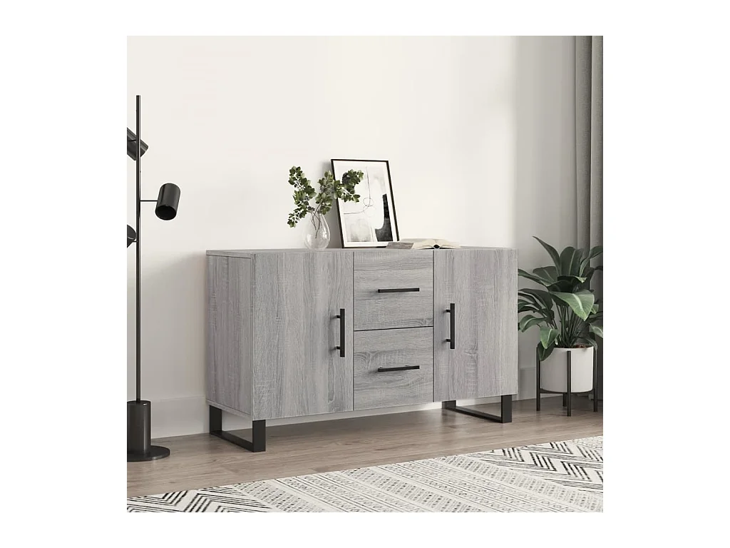 Buffet sonoma gris 100x36x60 cm bois d'ingénierie