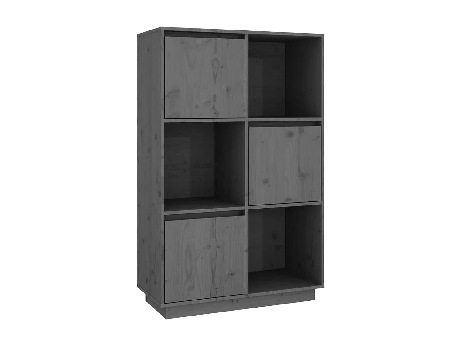 Buffet Gris 74x35x117 cm Bois massif de pin