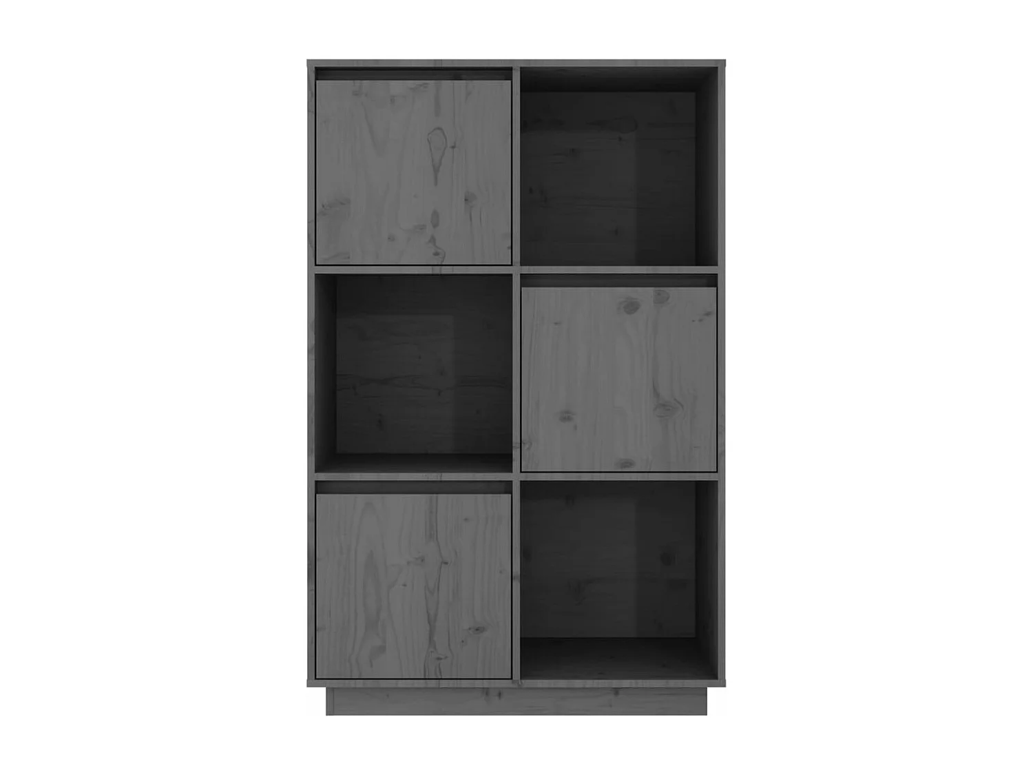Buffet Gris 74x35x117 cm Bois massif de pin