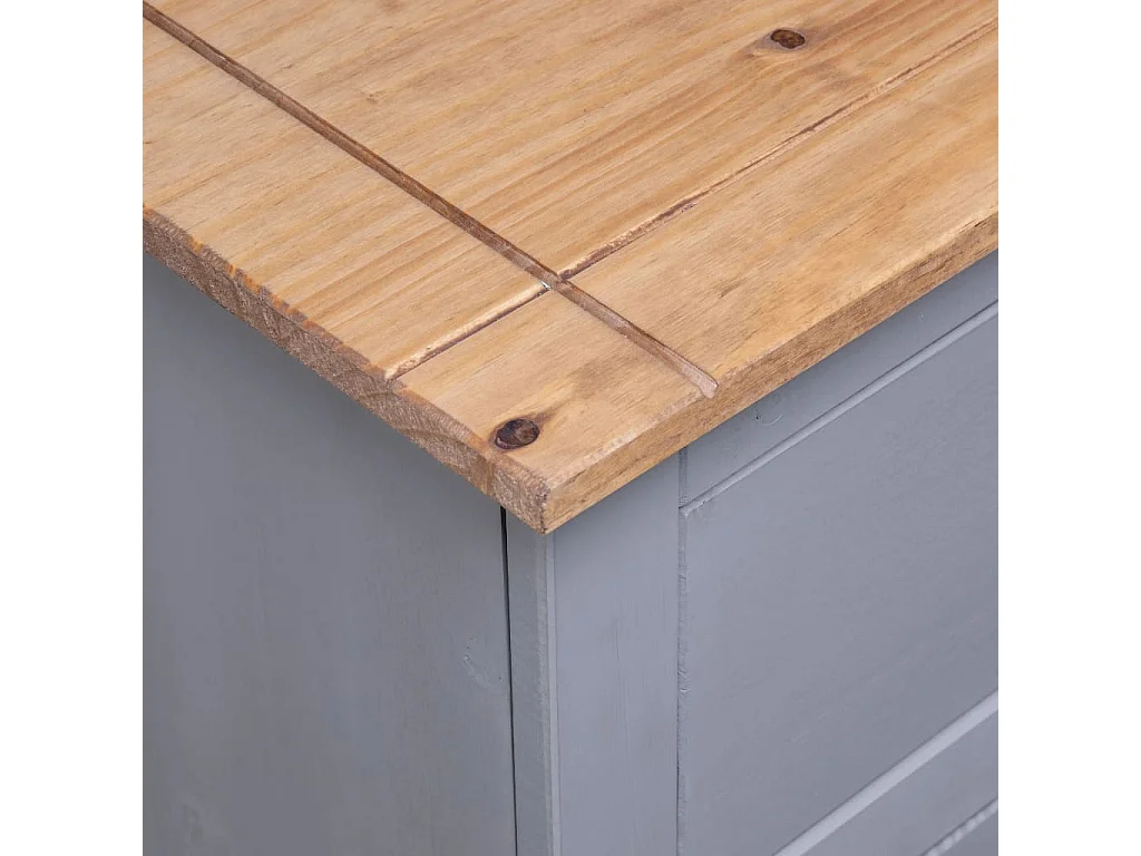 Buffet Gris 93x40x80 cm Pin solide Assortiment Panama