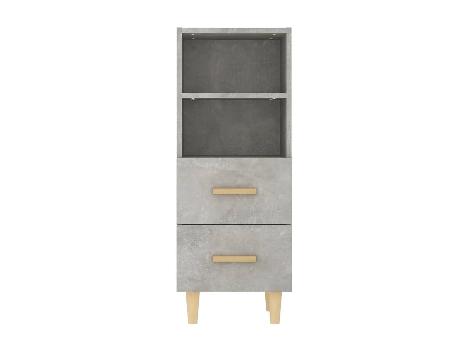 Buffet Gris béton 34,5x34x90 cm Bois d'ingénierie