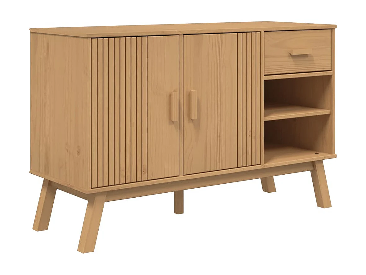 Buffet OLDEN marron 114x43x73,5 cm bois massif de pin