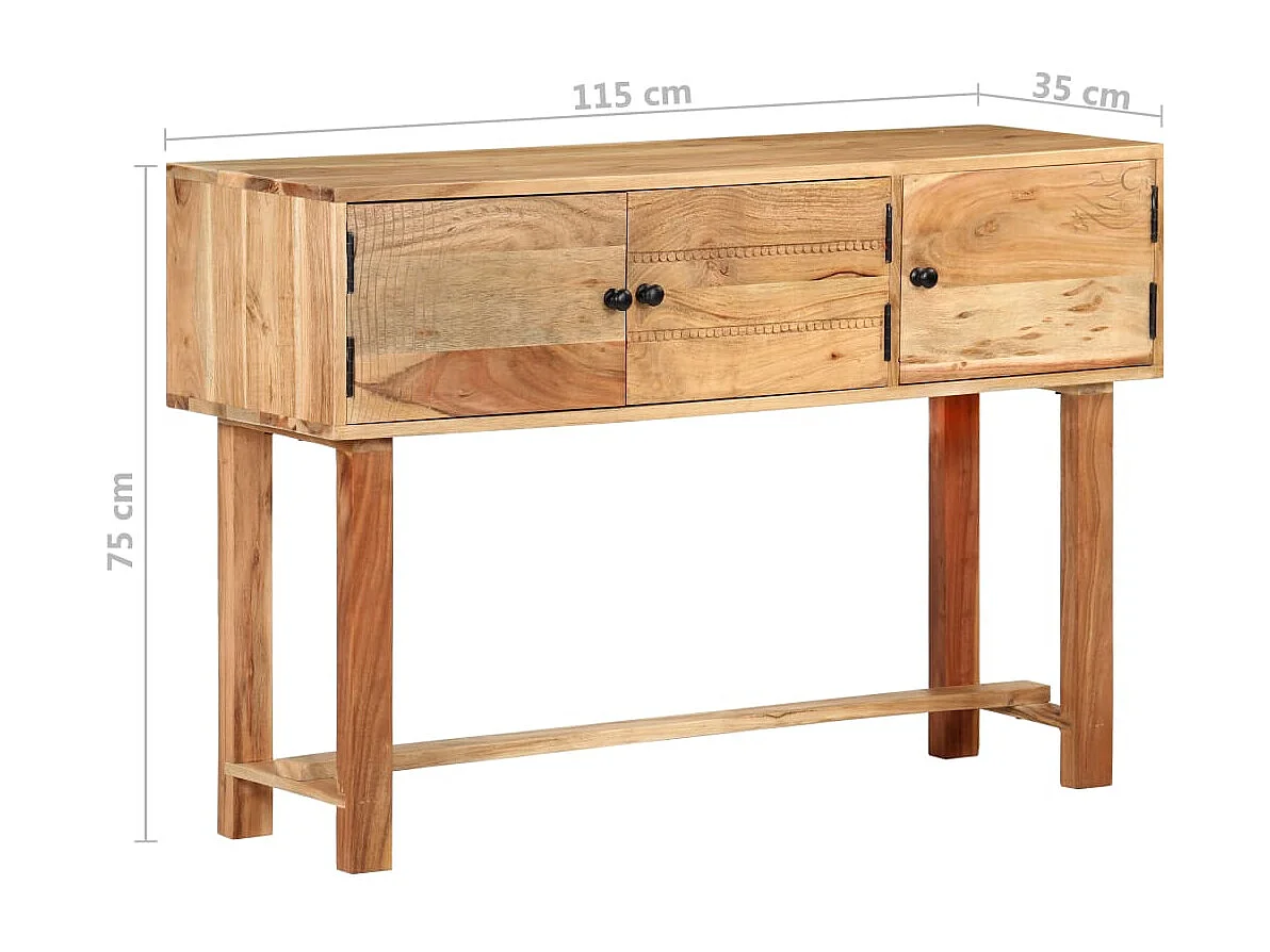Buffet 115x35x75 cm Bois d'acacia massif