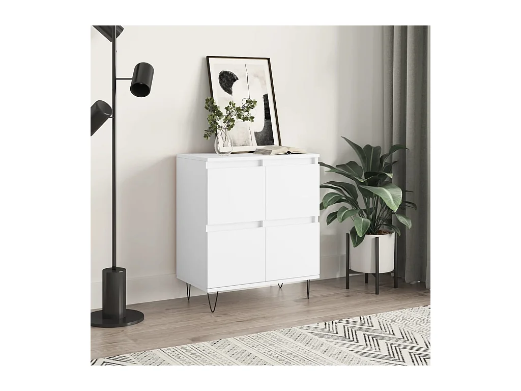 Buffet Blanc 60x35x70 cm Bois d'ingénierie