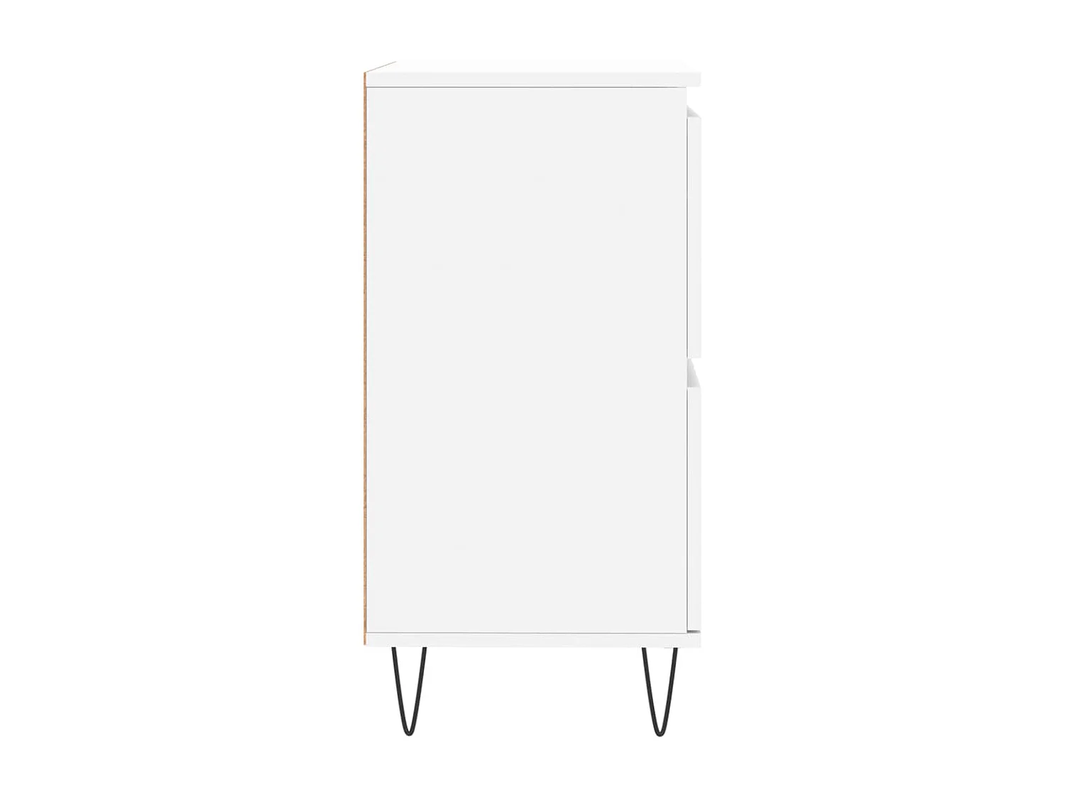 Aparador de madera contrachapada blanco 60x35x70 cm