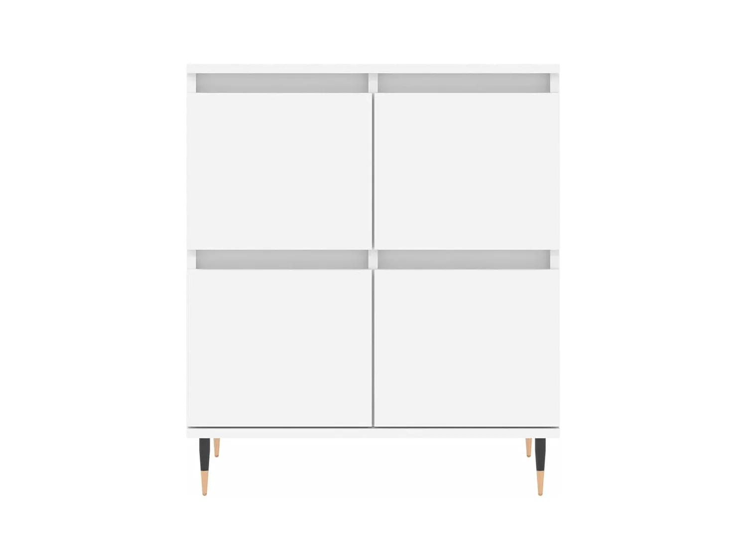 Buffets 2 pièces blanc bois d'ingénierie