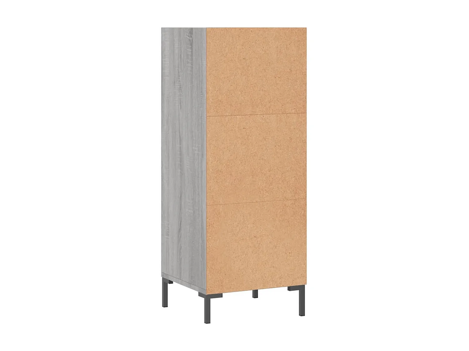 Dressoir 34,5x32,5x90 cm bewerkt hout grijs sonoma eikenkleurig