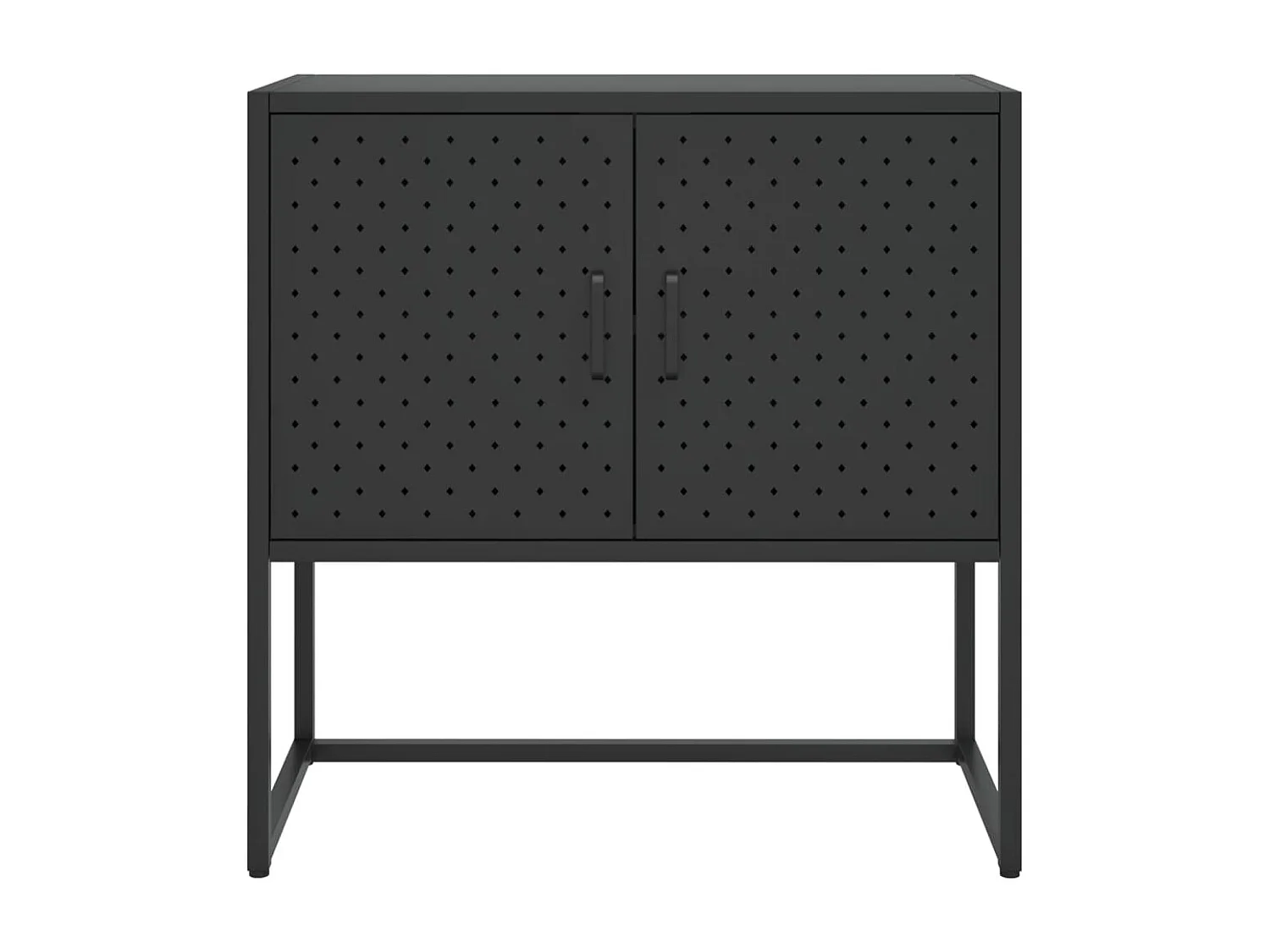 Aparador de acero negro 75x35x75 cm