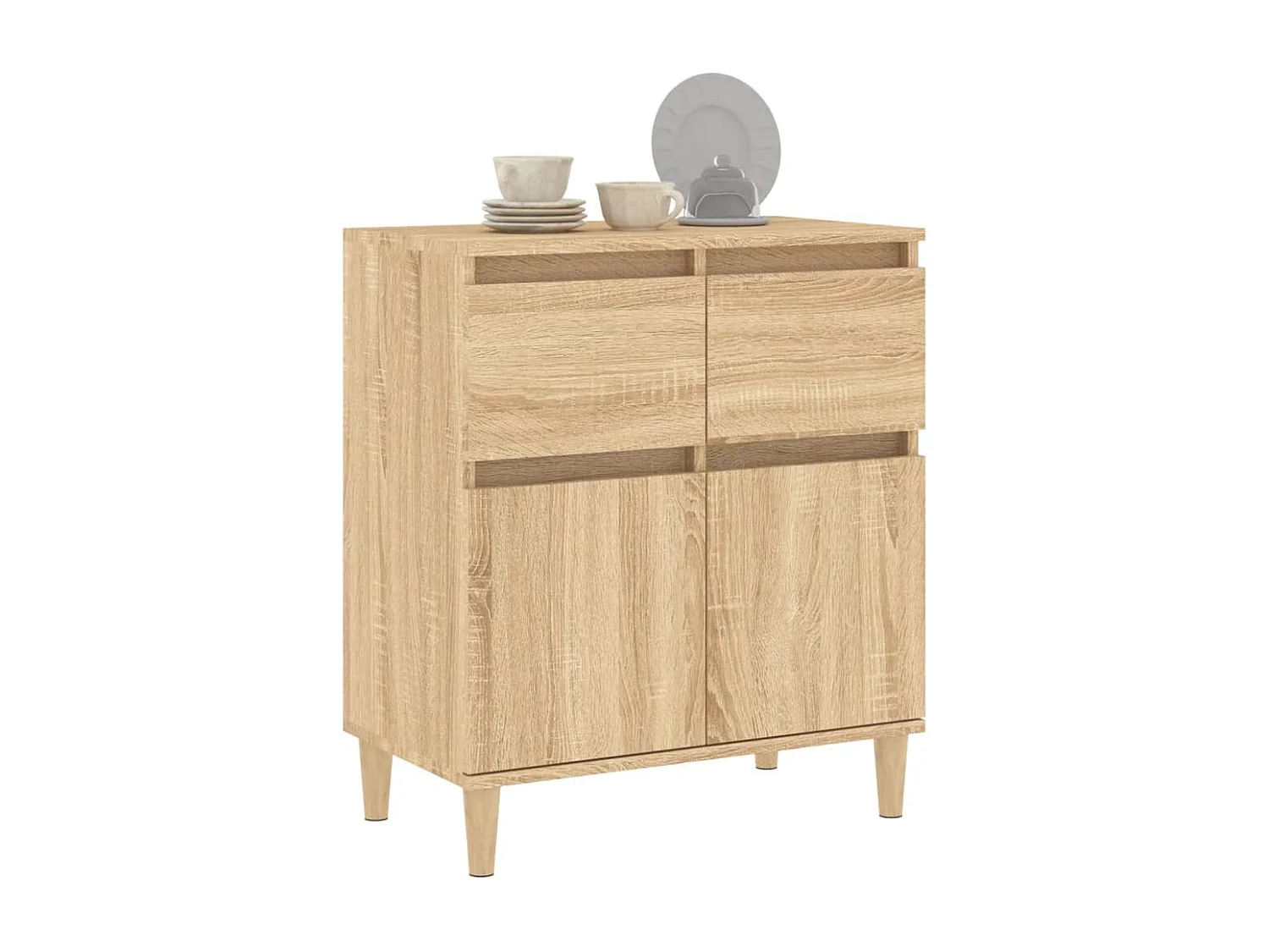 Aparador de madera contrachapada roble Sonoma 60x35x70 cm