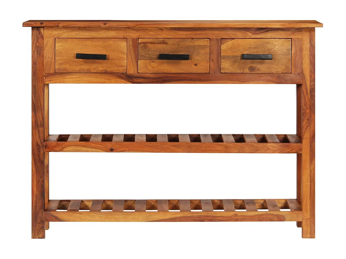 Aparador com 3 gavetas 110x30x80 cm madeira de acácia maciça