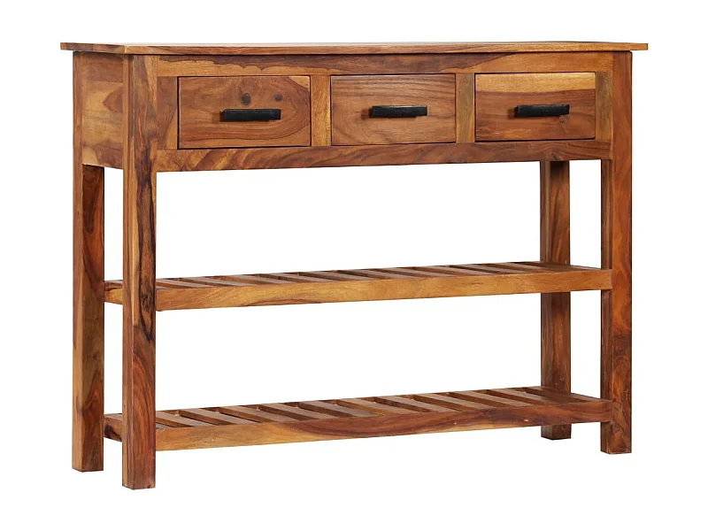 Aparador com 3 gavetas 110x30x80 cm madeira de acácia maciça