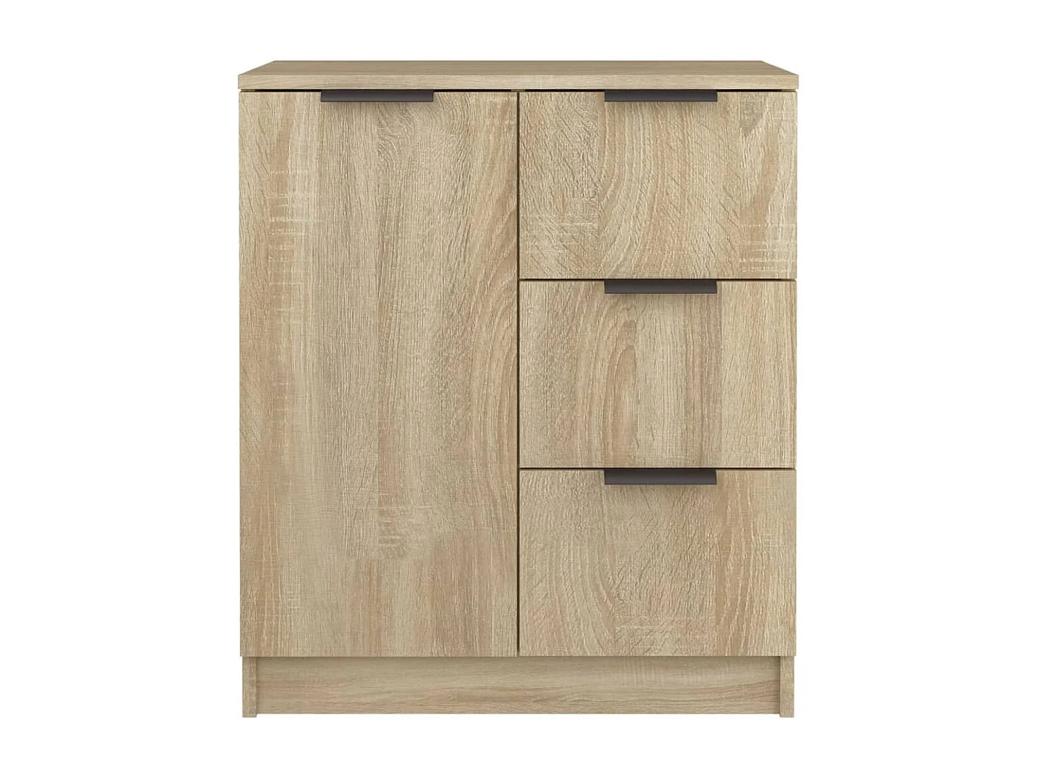 Aparadores 2 unidades madera contrachapada roble Sonoma 60x30x70 cm