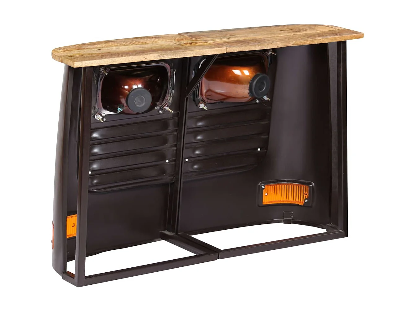 Buffet en forme de camion Bois de manguier massif Gris foncé