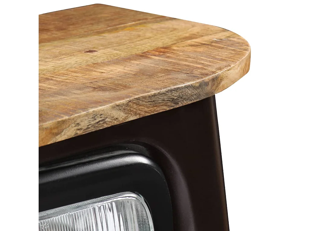 Buffet en forme de camion Bois de manguier massif Gris foncé