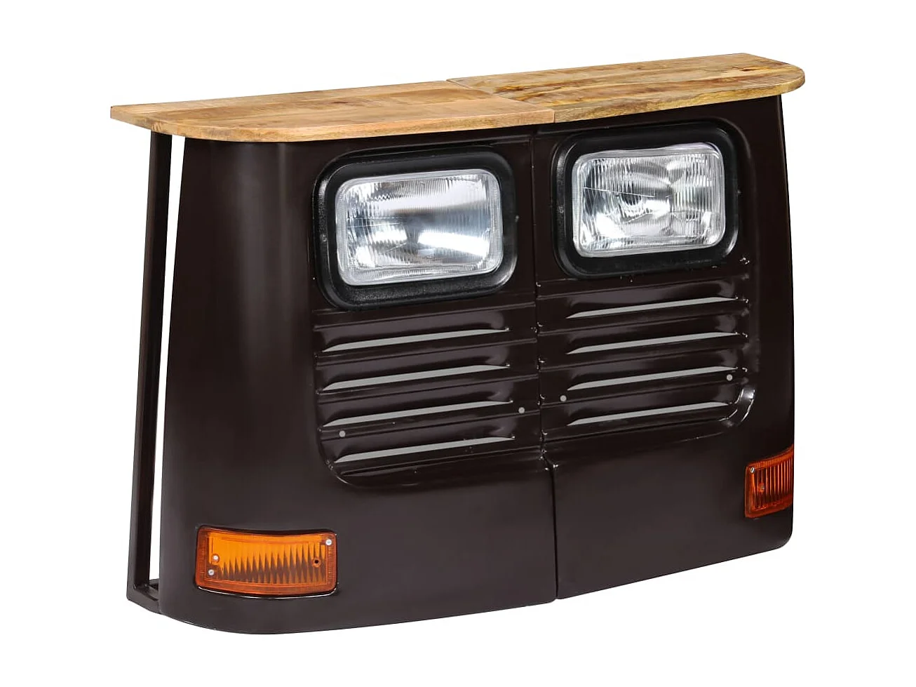 Buffet en forme de camion Bois de manguier massif Gris foncé