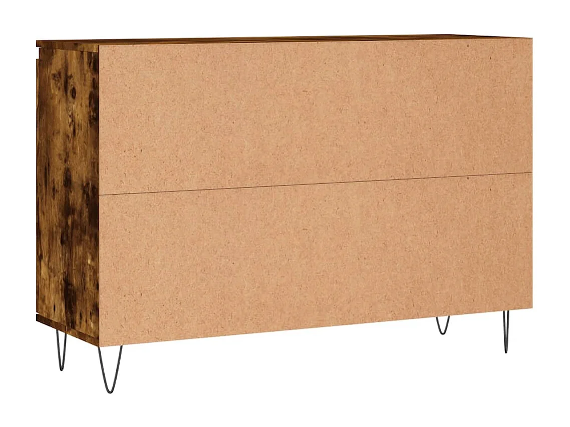 Dressoir 101,5x35x70 cm bewerkt hout gerookt eikenkleurig