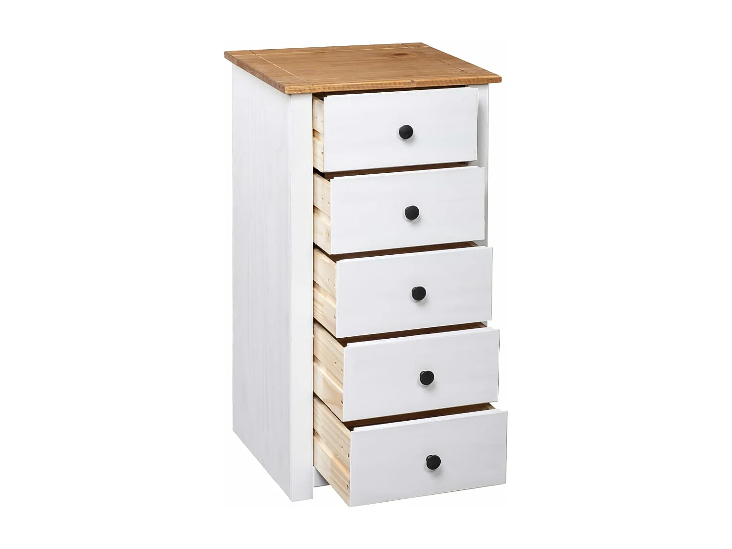 Buffet Blanc 46x40x89 cm Pin Gamme Panama