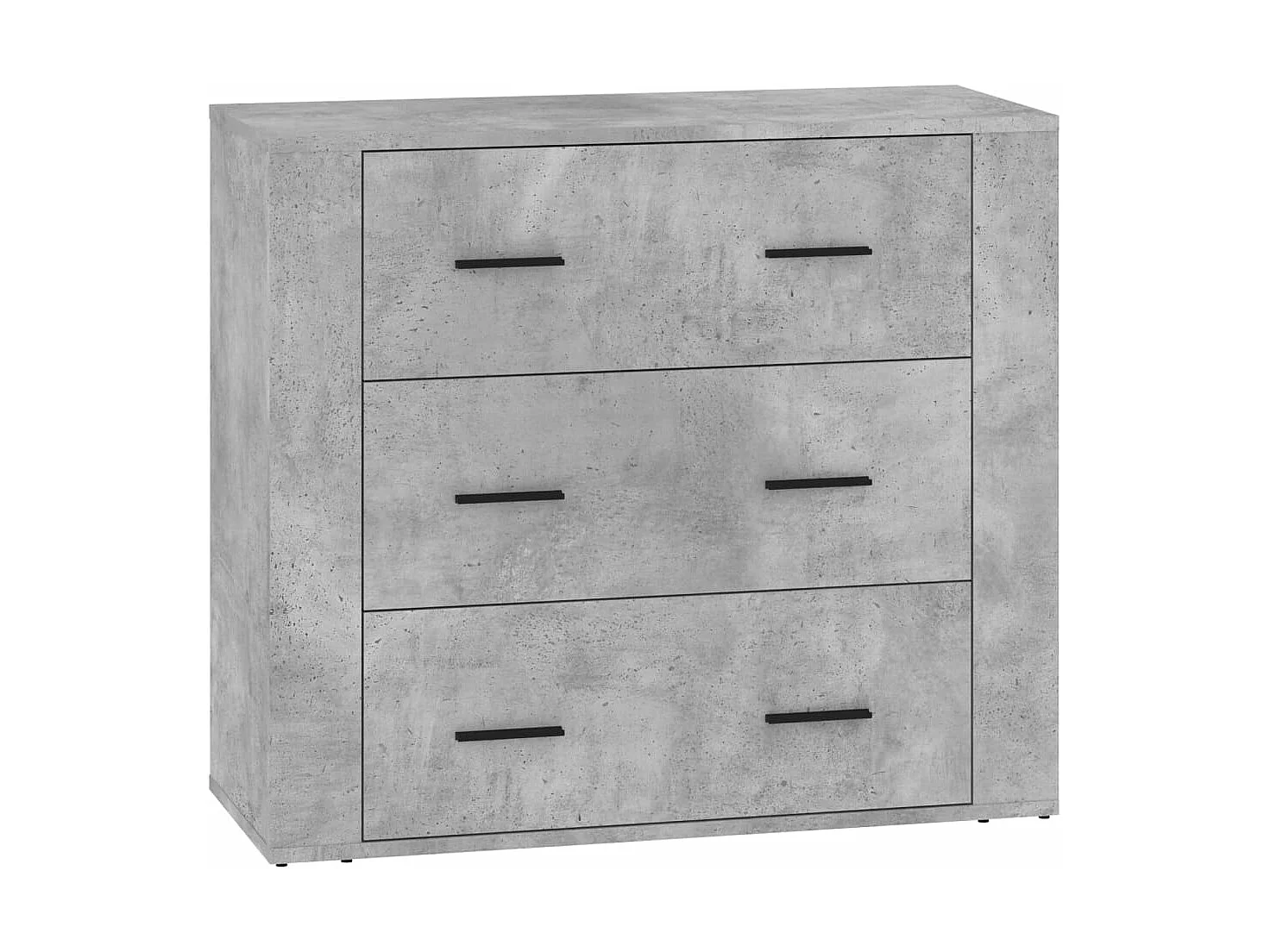 Aparadores 3 piezas madera contrachapada gris cemento