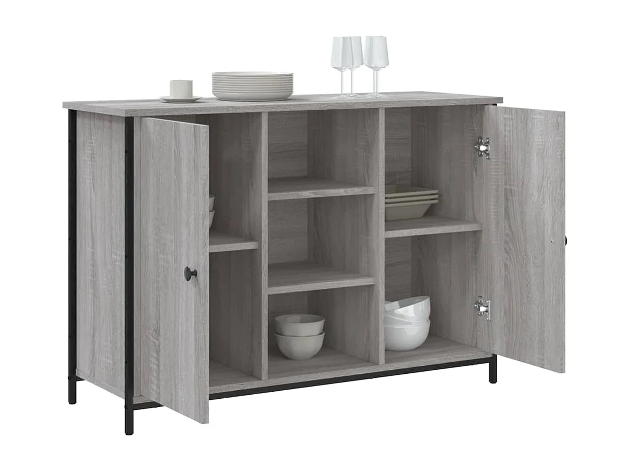 Buffet sonoma gris 100x35x70 cm bois d'ingénierie
