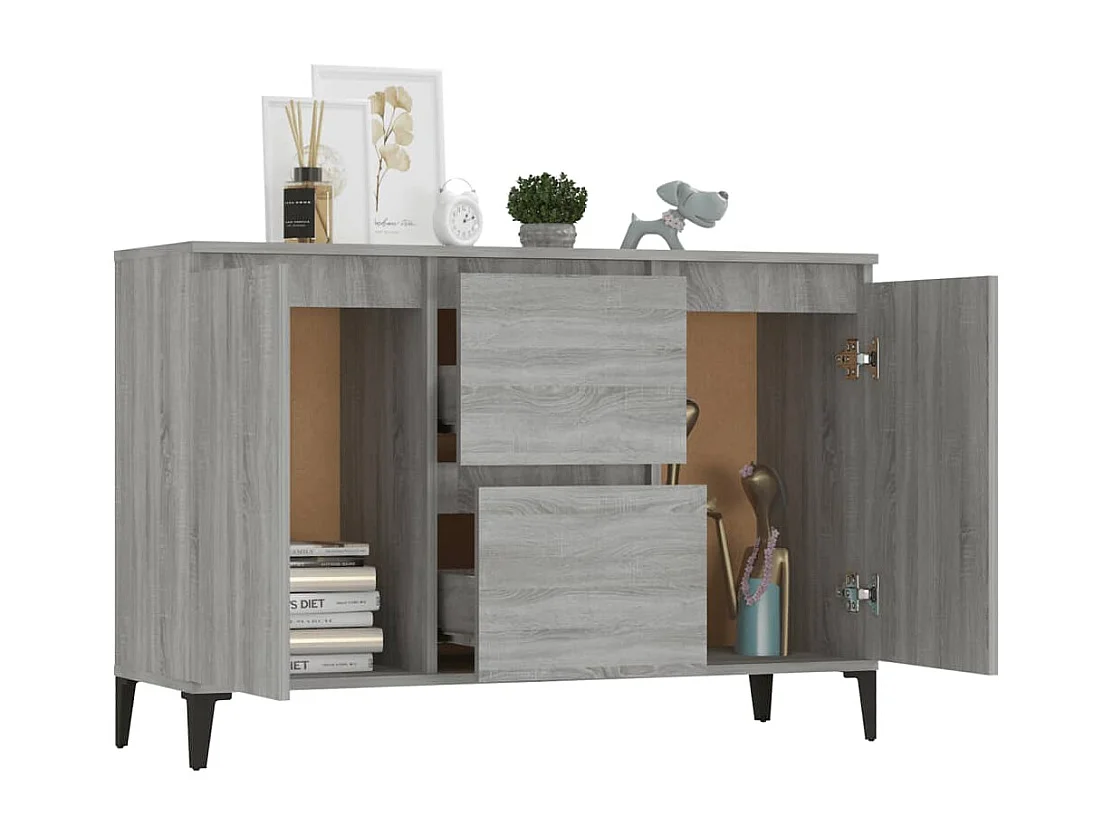 Buffet Sonoma gris 104x35x70 cm Bois d'ingénierie