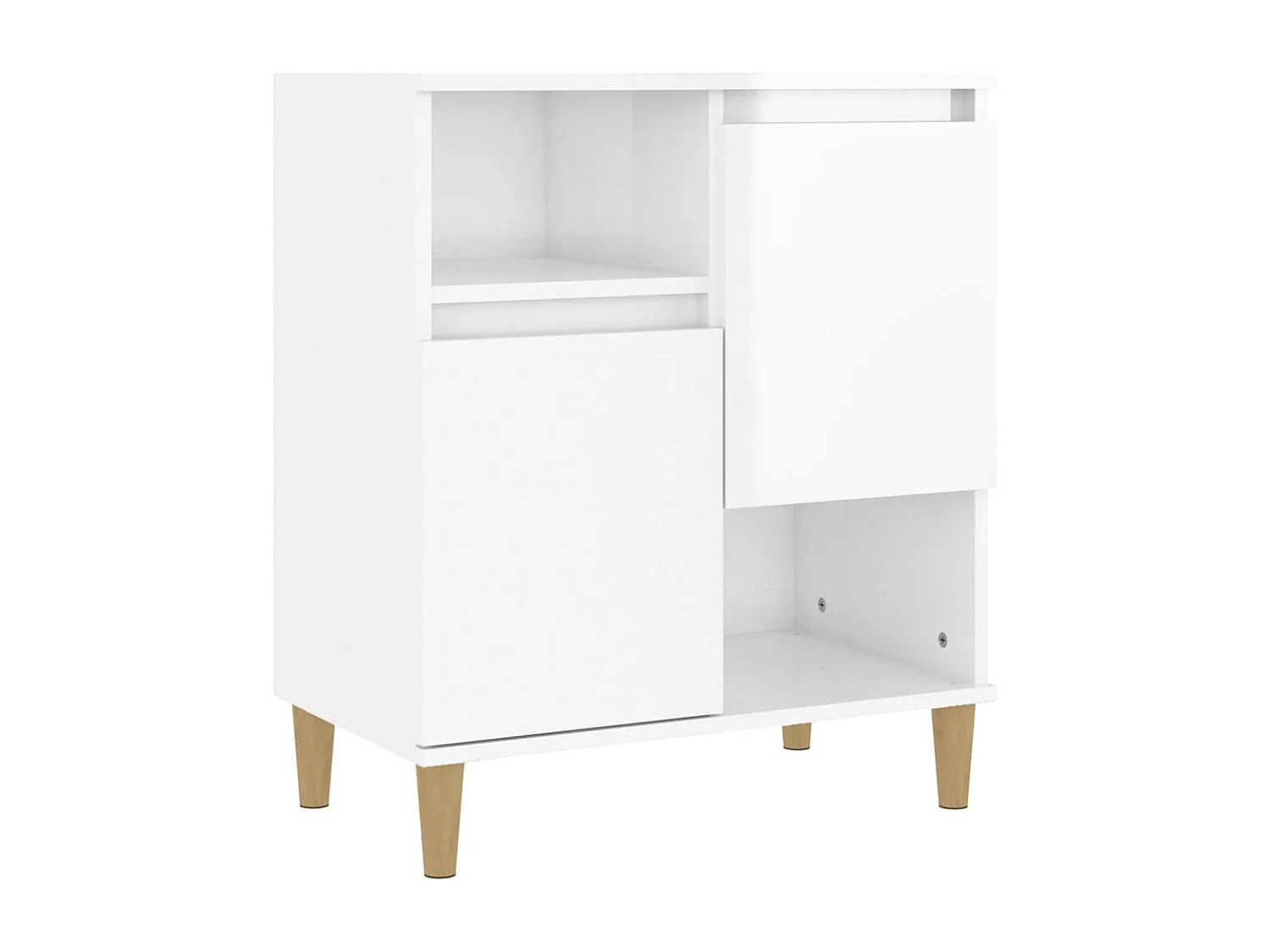 Aparador 60x35x70 cm derivados de madeira branco brilhante