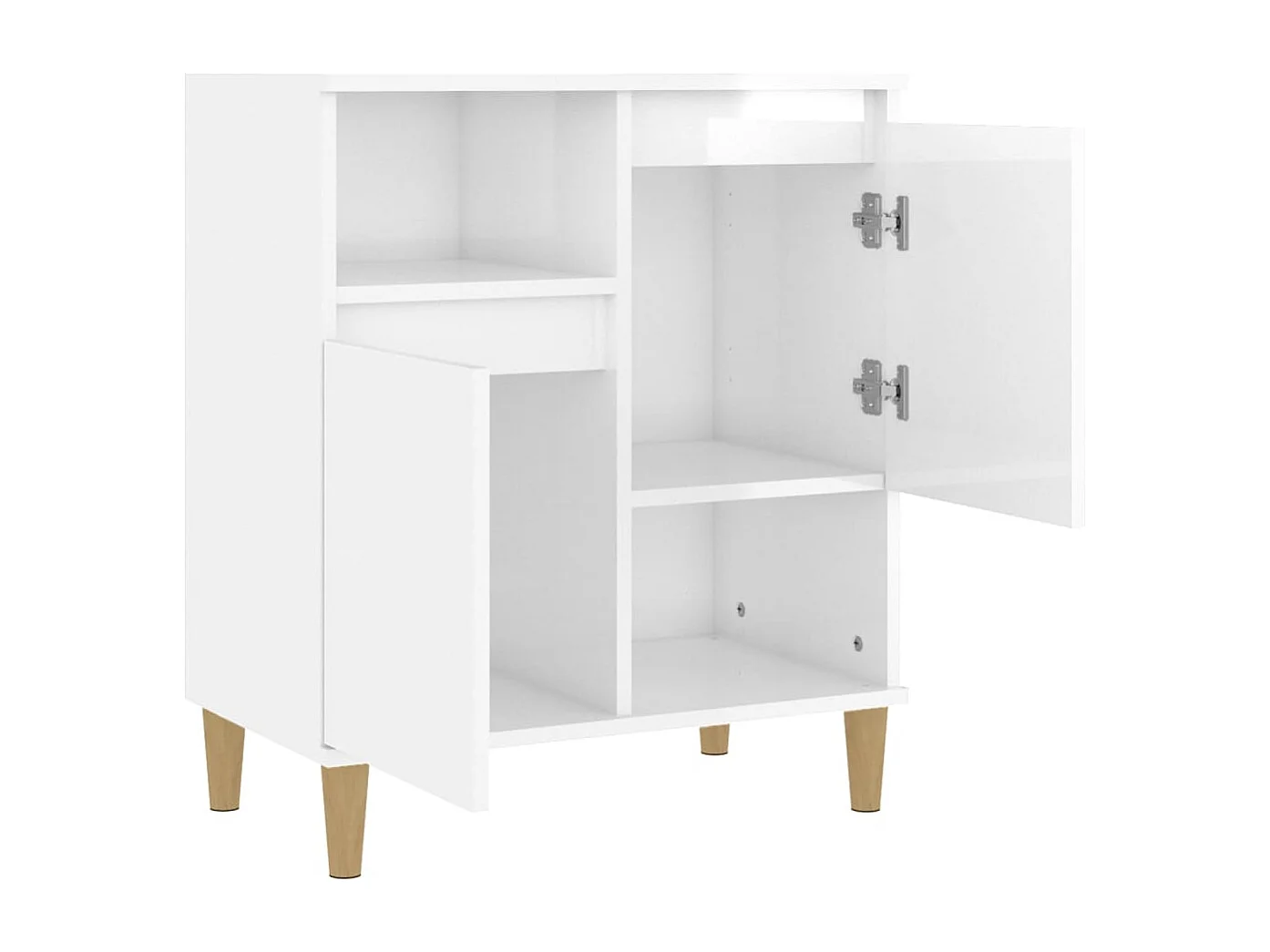 Aparador 60x35x70 cm derivados de madeira branco brilhante