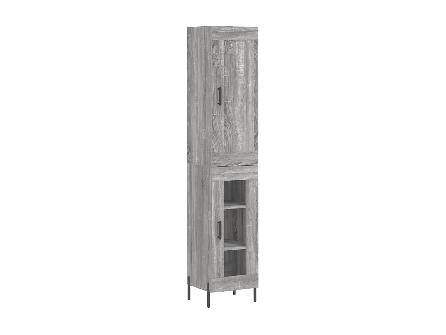 Buffet haut Sonoma gris 34,5x34x180 cm Bois d'ingénierie