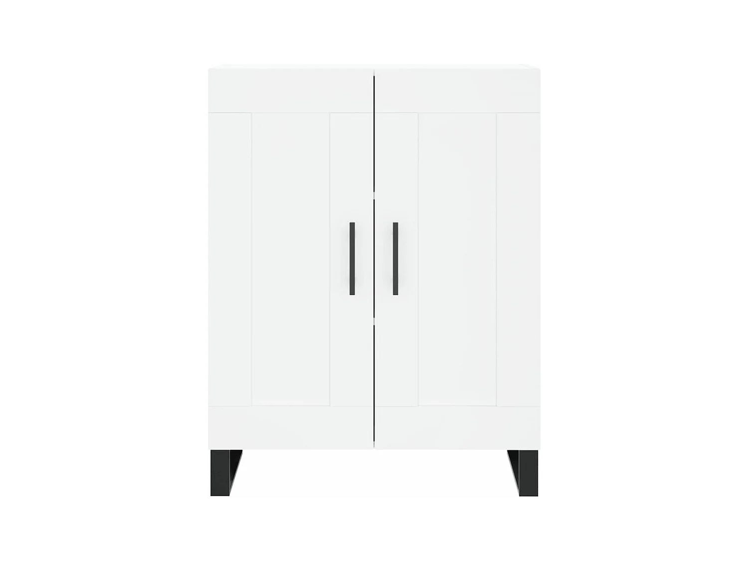 Buffet haut Blanc 69,5x34x180 cm Bois d'ingénierie
