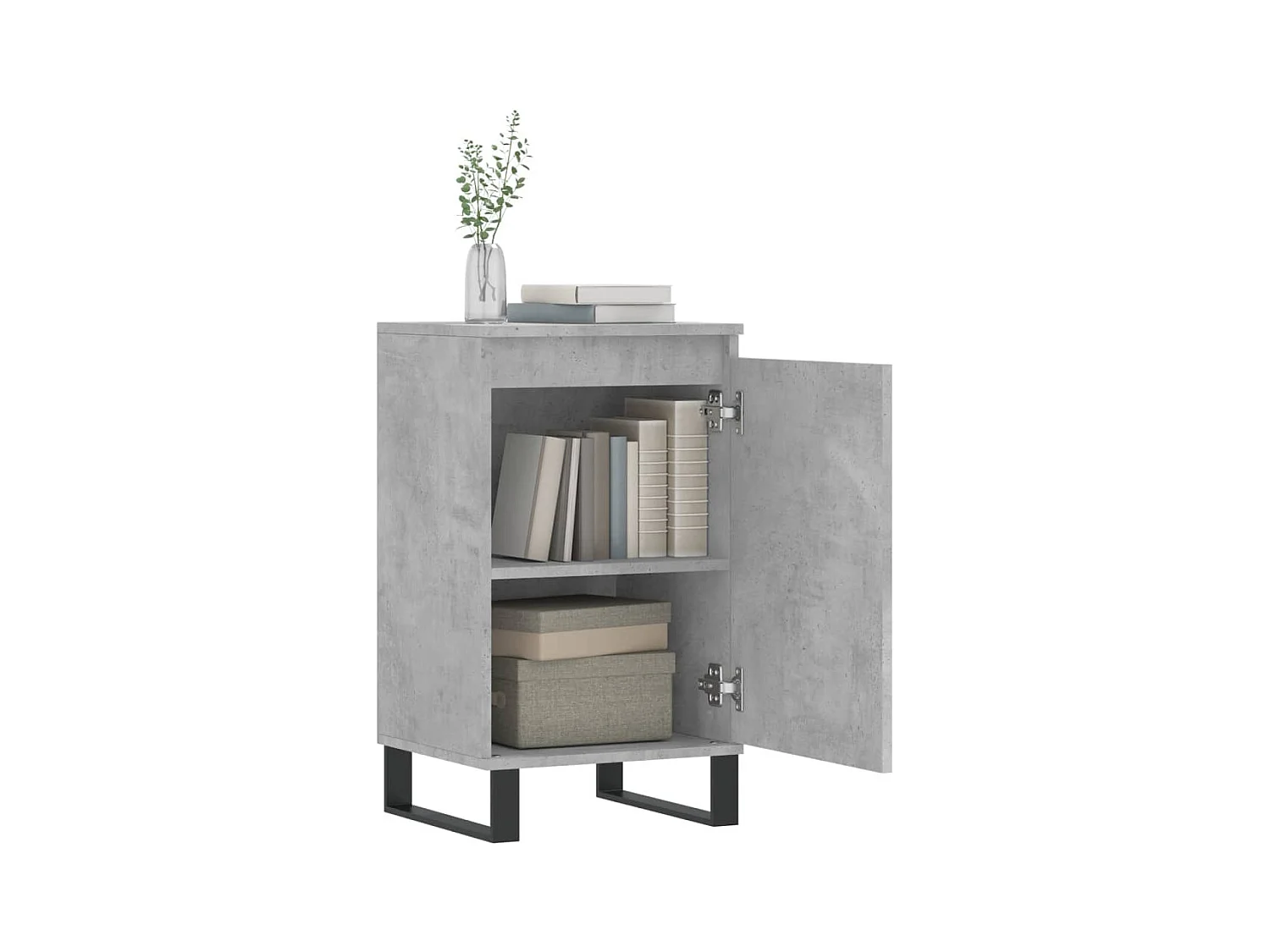 Buffets 2 pièces gris béton 40x35x70 cm bois d'ingénierie