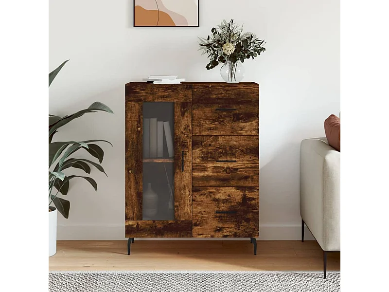 Aparador 69,5x34x90 cm derivados de madeira cor carvalho fumado