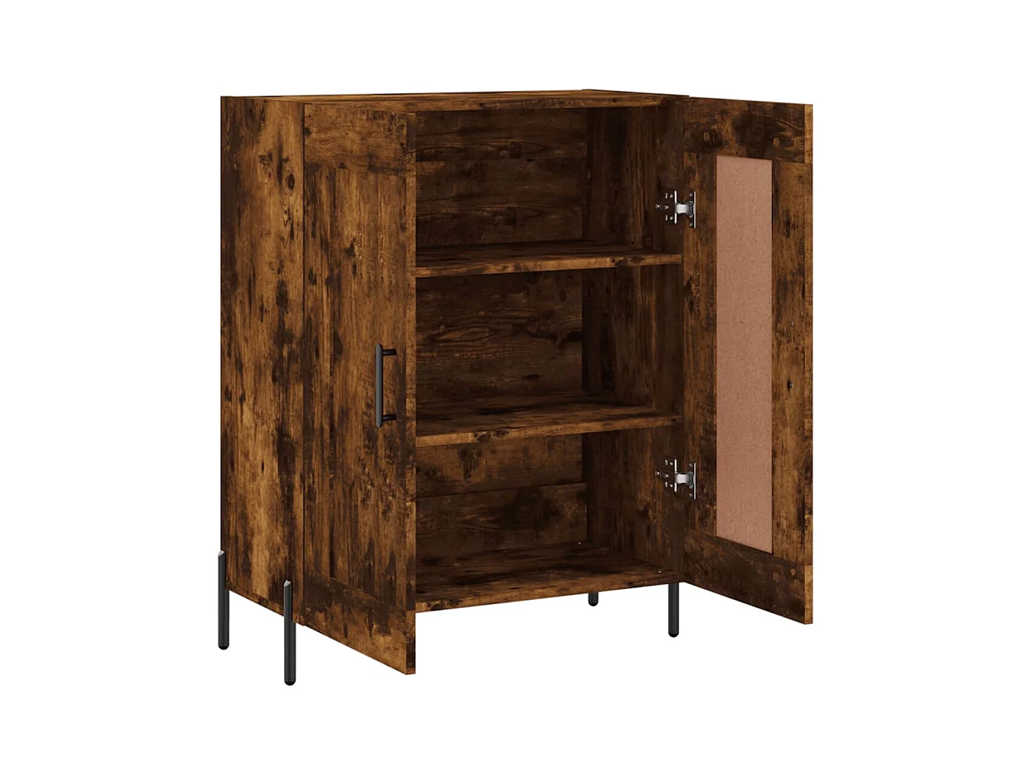 Buffet chêne fumé 69,5x34x90 cm bois d'ingénierie