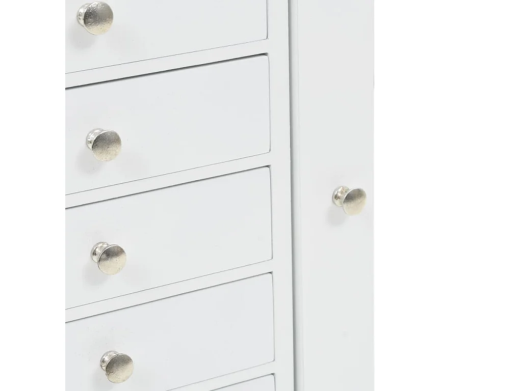 Armoire à bijoux sur pieds Blanc