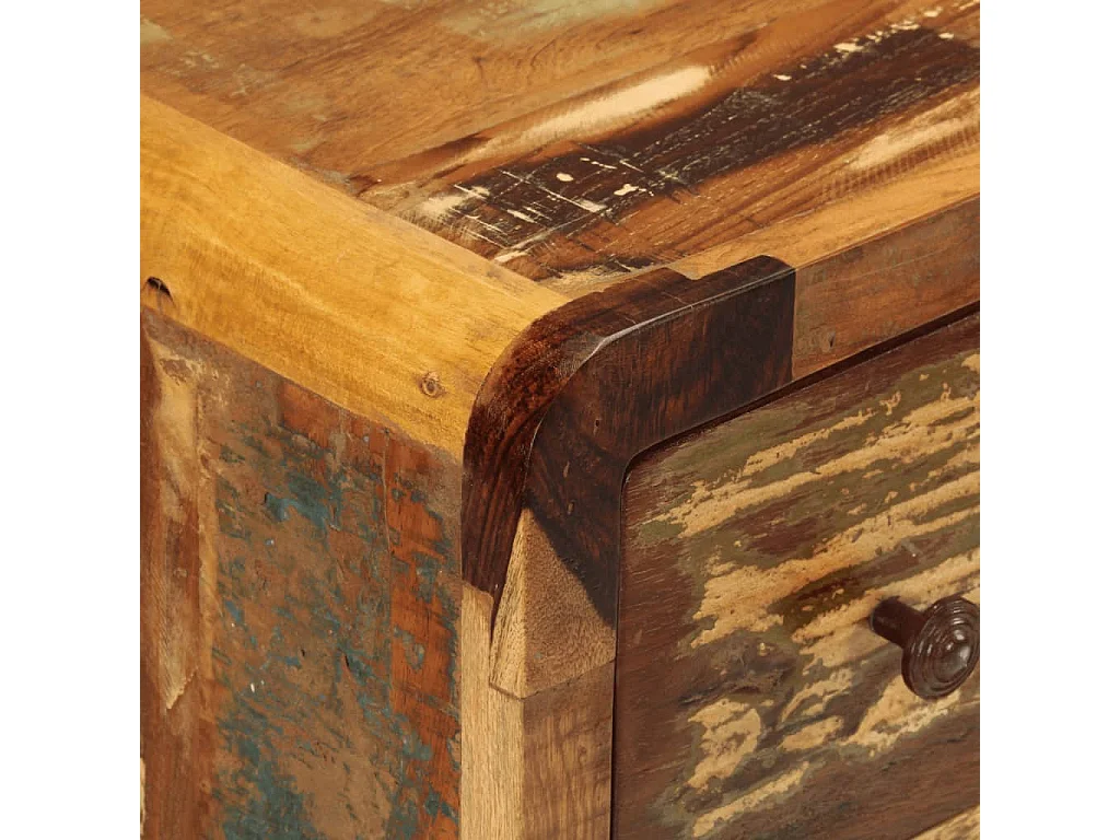 Aparador con 3 cajones de madera maciza reciclada 55x30x70 cm