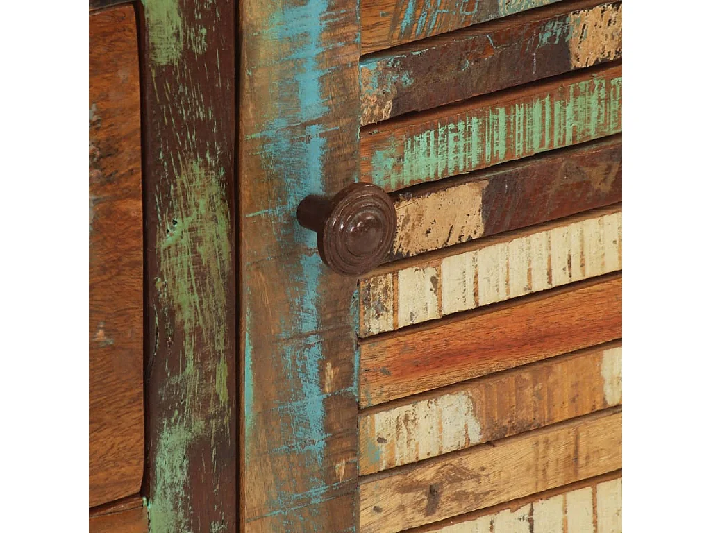 Aparador con 3 cajones de madera maciza reciclada 55x30x70 cm