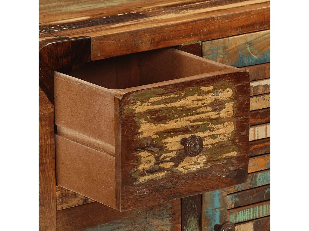 Aparador con 3 cajones de madera maciza reciclada 55x30x70 cm