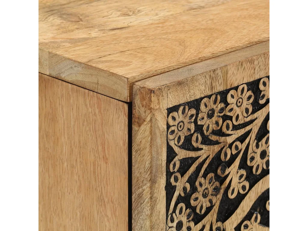 Armoire latérale 40x33x110 cm bois massif de manguier