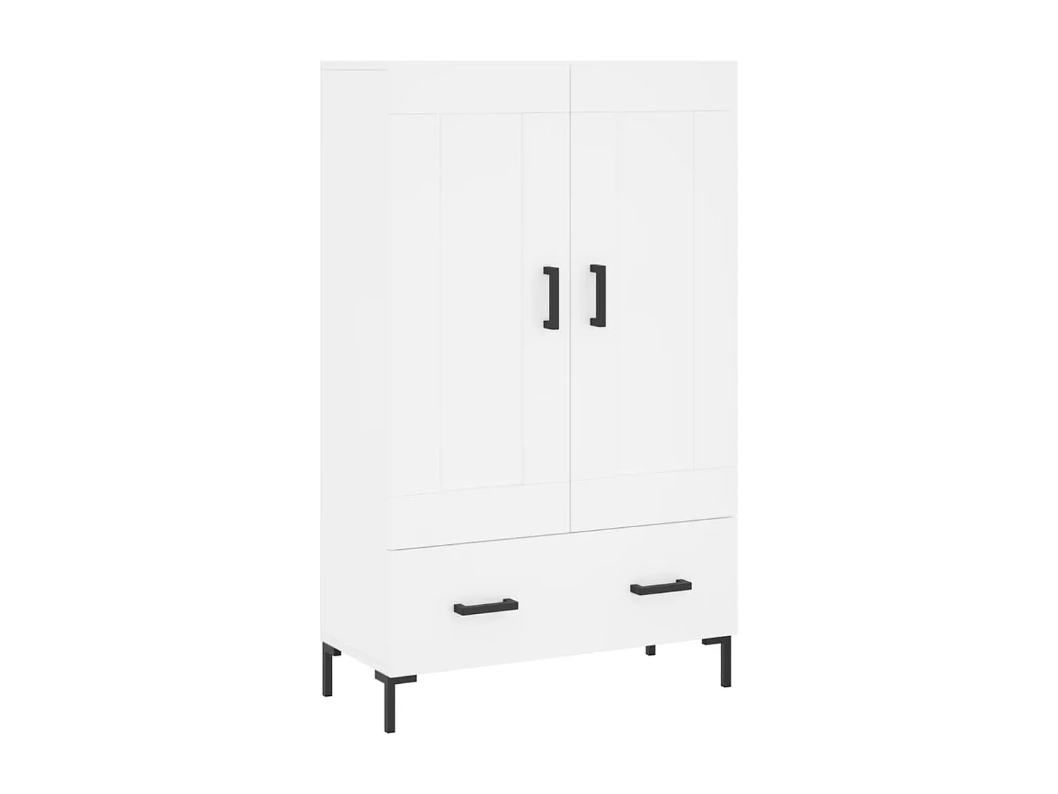 Buffet haut blanc 69,5x31x115 cm bois d'ingénierie