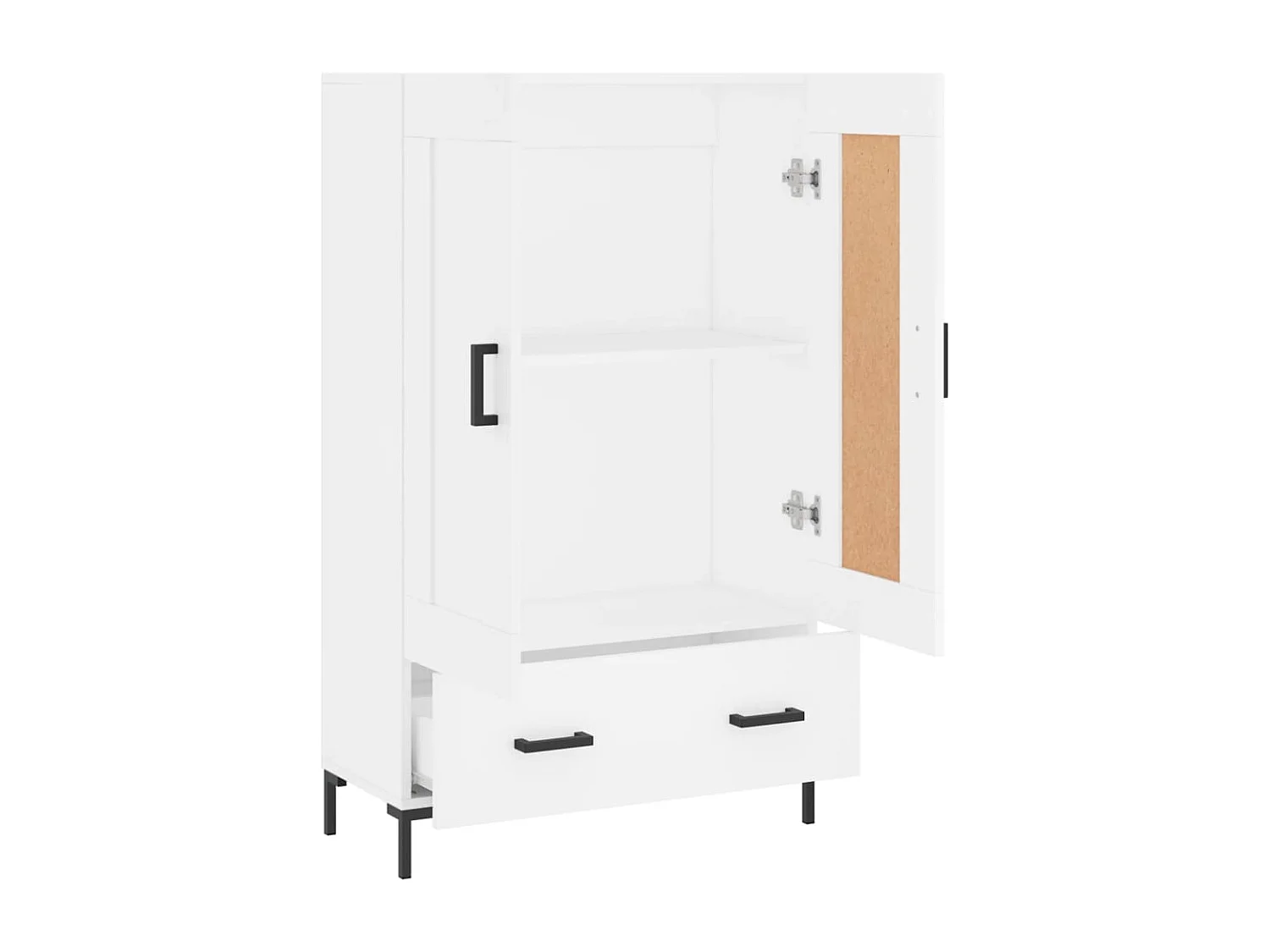 Buffet haut blanc 69,5x31x115 cm bois d'ingénierie