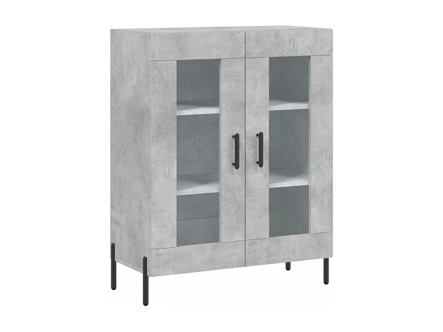 Buffet gris béton 69,5x34x90 cm bois d'ingénierie