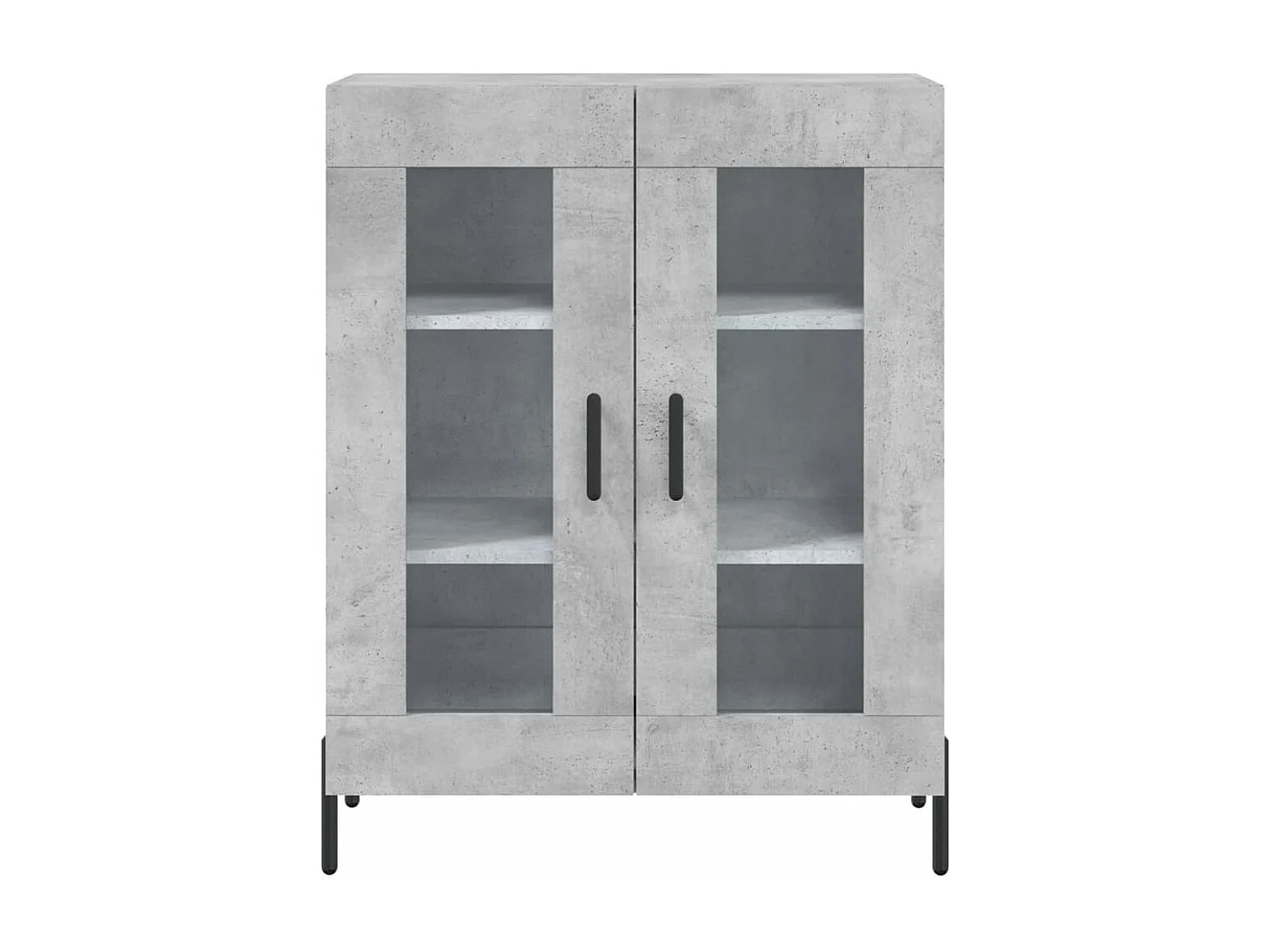 Buffet gris béton 69,5x34x90 cm bois d'ingénierie