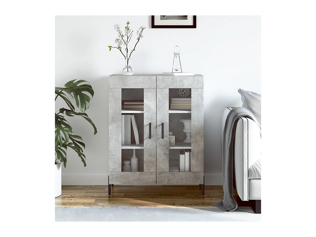 Dressoir 69,5x34x90 cm bewerkt hout betongrijs
