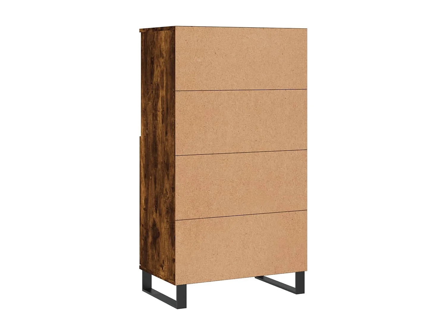 Buffet haut Chêne fumé 60x36x110 cm Bois d'ingénierie