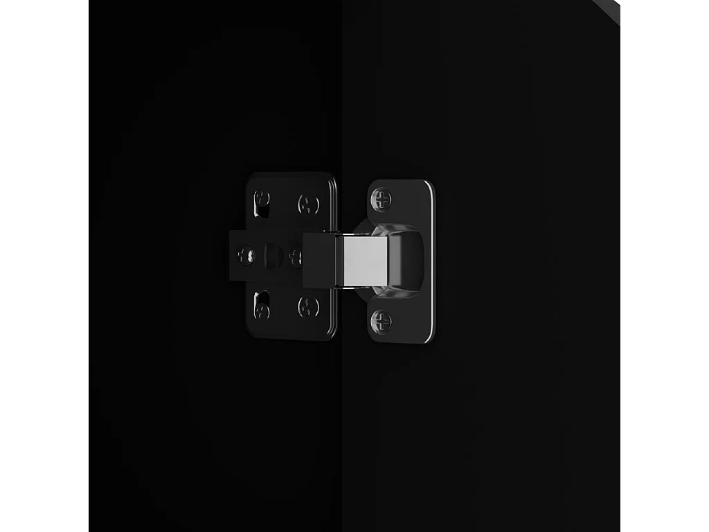 Buffet Noir brillant 60x30x72 cm Aggloméré