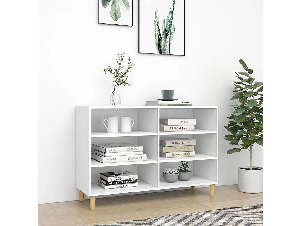 Dressoir 103,5x35x70 cm bewerkt hout wit