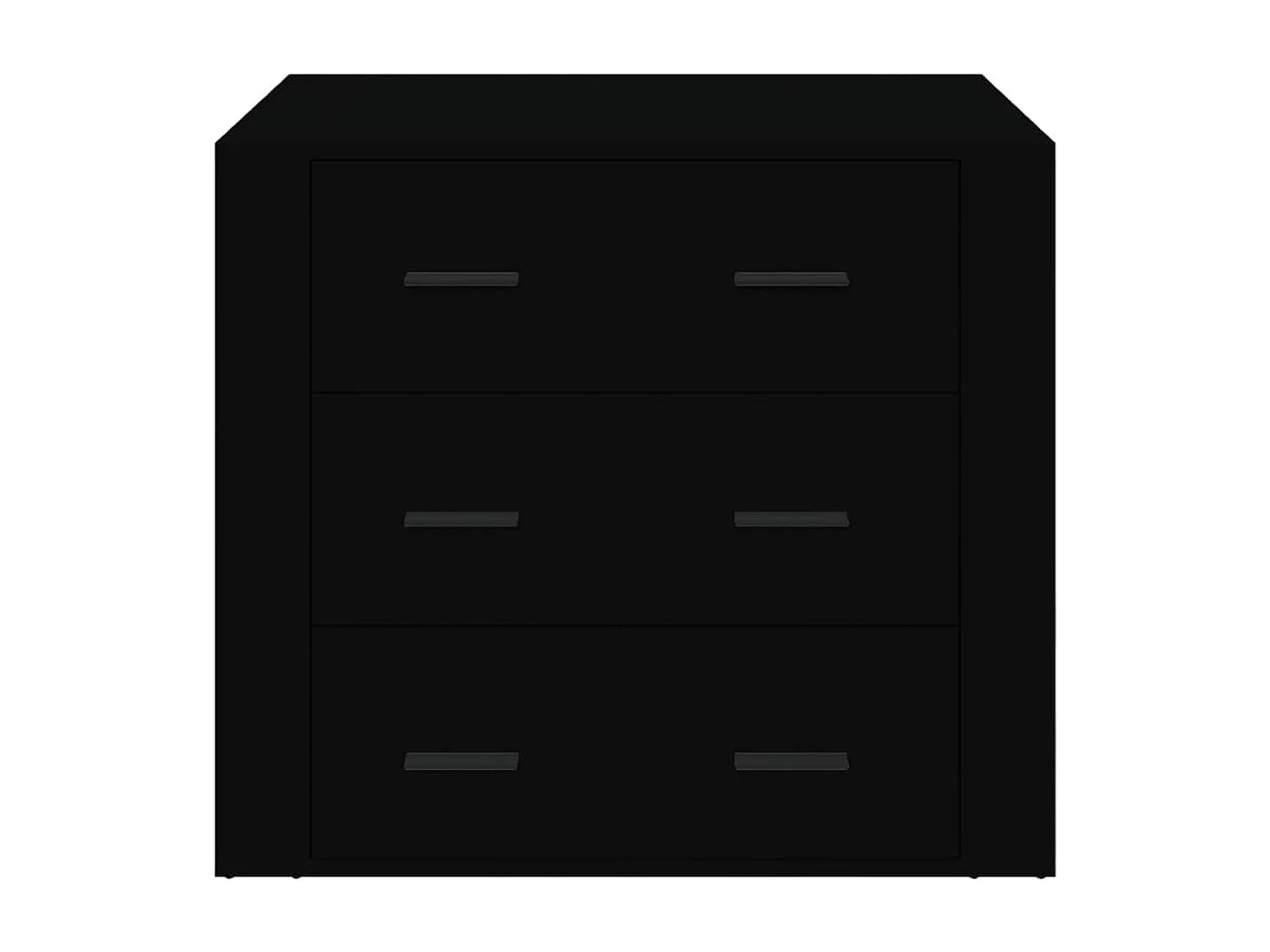 Buffet Noir 80x33x70 cm Bois d'ingénierie