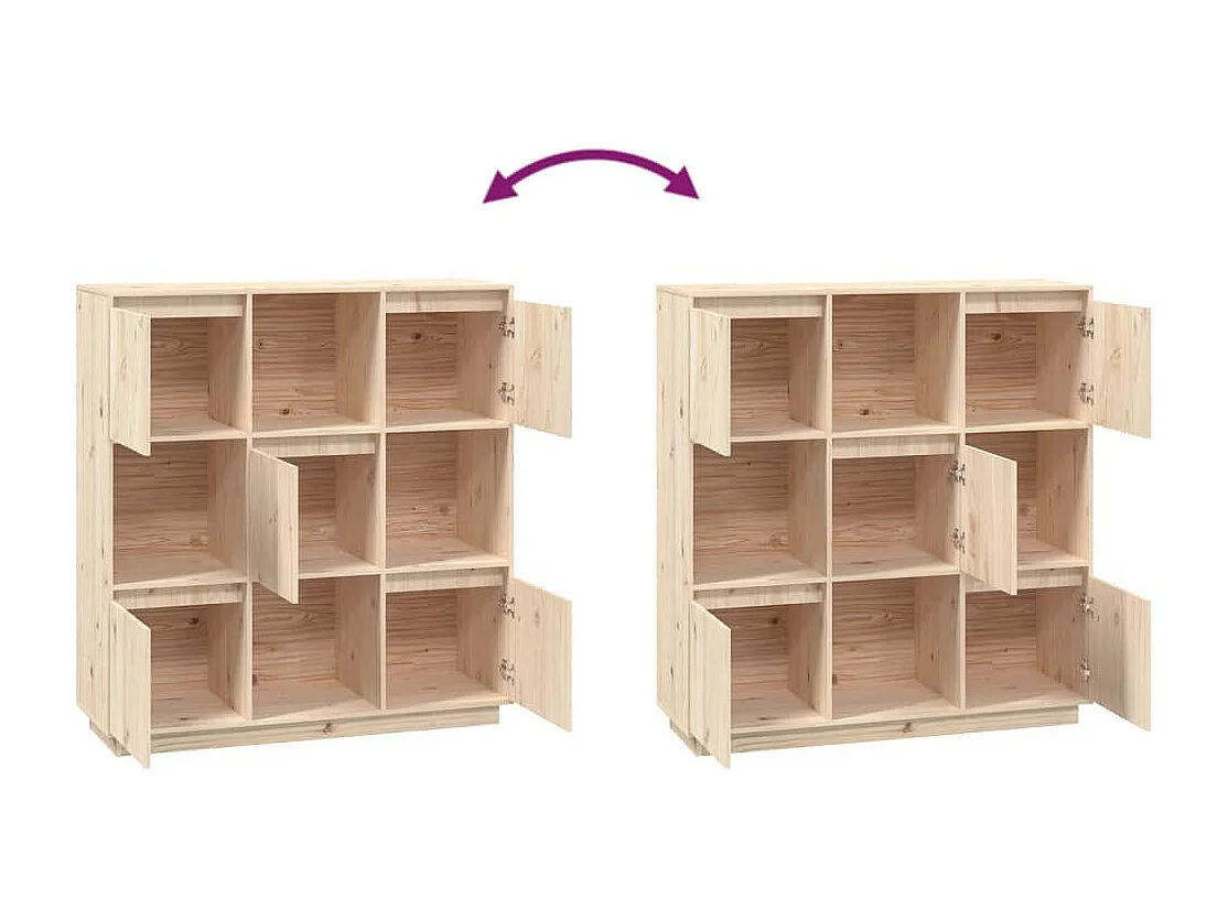 Buffet 110,5x35x117 cm Bois de pin massif