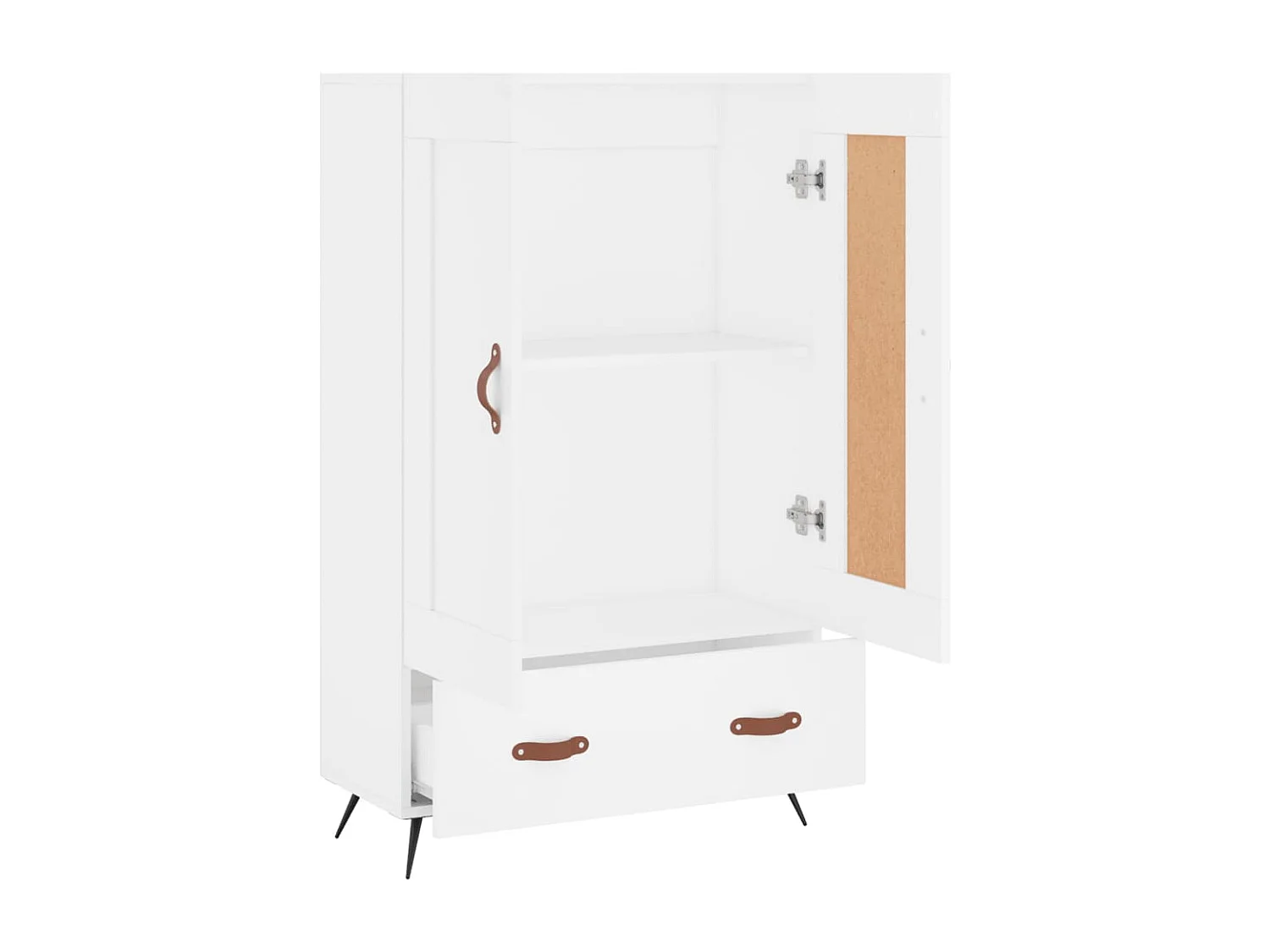 Buffet haut blanc 69,5x31x115 cm bois d'ingénierie