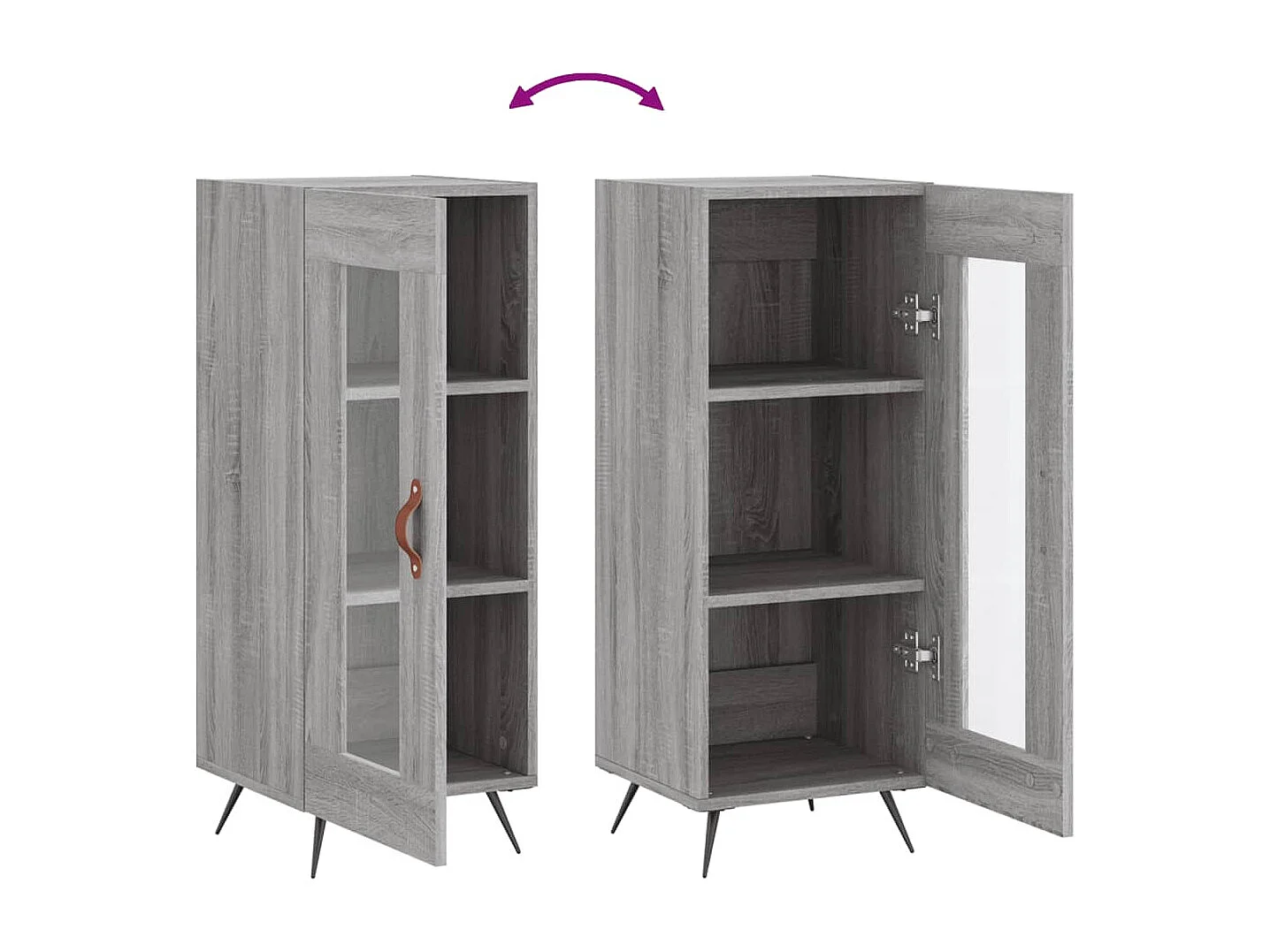 Aparador 34,5x34x90 cm derivados de madeira sonoma cinzento